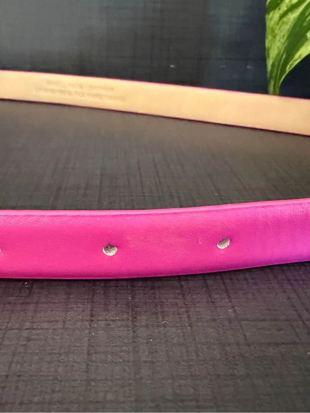 Talbots Bright Pink Leather Belt with Gold Buckle Small Colorful Layered